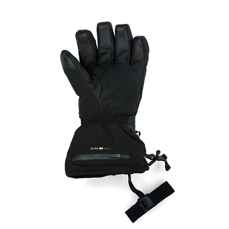Mens Black Ultra Thermal Insulated Winter Heated Gloves 